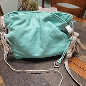 Brighton‎ Aqua and Silver Shoulder Bag